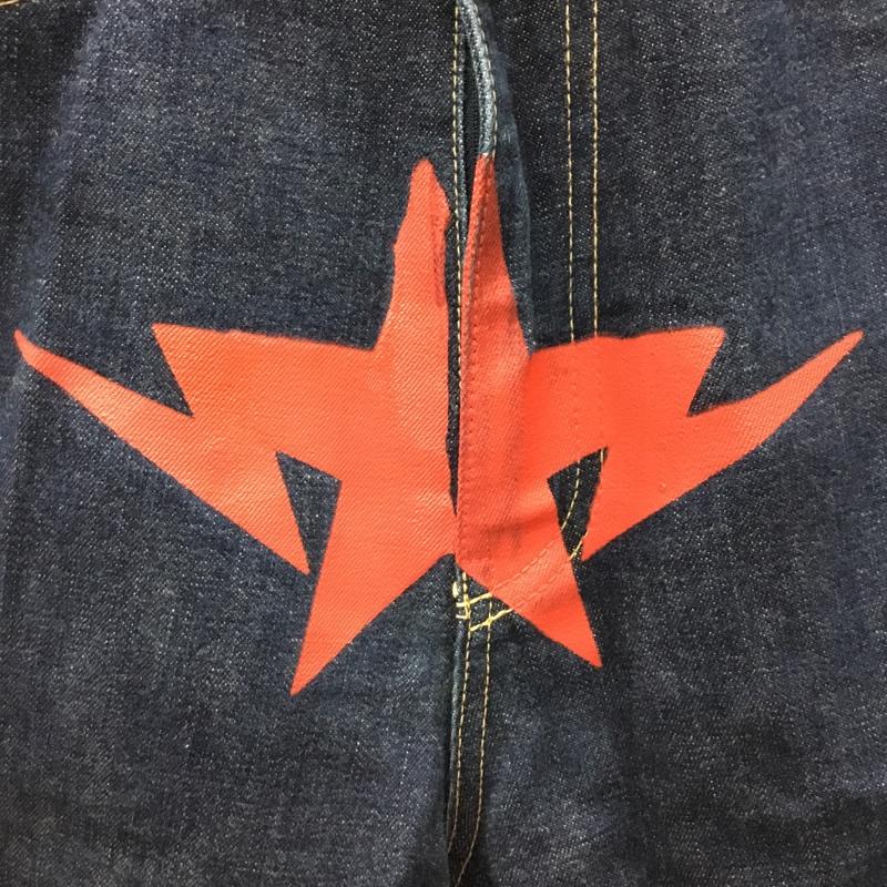 アベイシングエイプ A BATHING APE パンツ ショートパンツ デニム BAPE 星 L プリント インディゴ / インディゴ /  メンズ USED 古着 中古 10118955