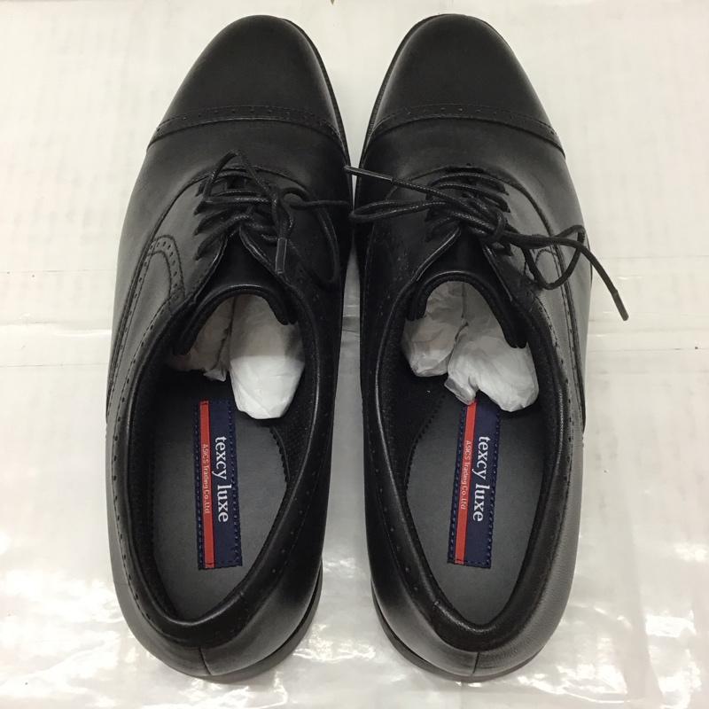 アシックス ASICS 革靴 革靴 TU-7774 texcy luxe ストレートチップ 箱有 25.5cm 25.5cm 無地 黒 / ブラック /  メンズ USED 古着 中古 10111733