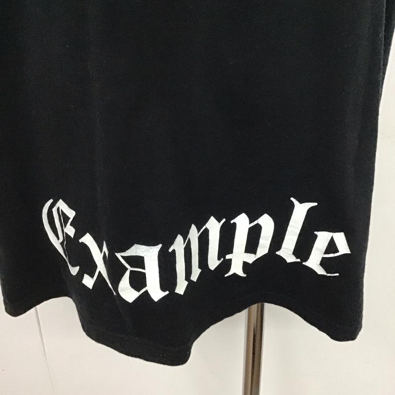 イグザンプル EXAMPLE Tシャツ 半袖 半袖カットソー プリントTシャツ クルーネックカットソー L ロゴ、文字 黒 / ブラック /  メンズ USED 古着 中古 10119533