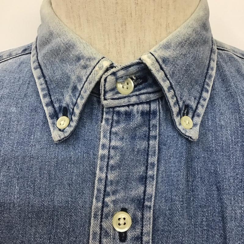 ラルフローレン RALPHLAUREN シャツ、ブラウス 長袖 長袖シャツ カラーシャツ デニムシャツ カジュアルシャツ M ロゴ、文字 インディゴ / インディゴ /  メンズ USED 古着 中古 10108498