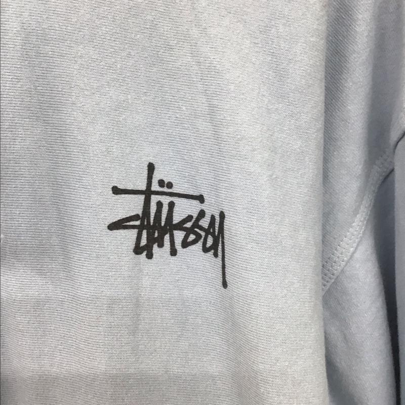 ステューシー STUSSY パーカー 長袖 長袖パーカー プルオーバーパーカー スウェット M ロゴ、文字 水色 / ライトブルー /  メンズ USED 古着 中古 10149284