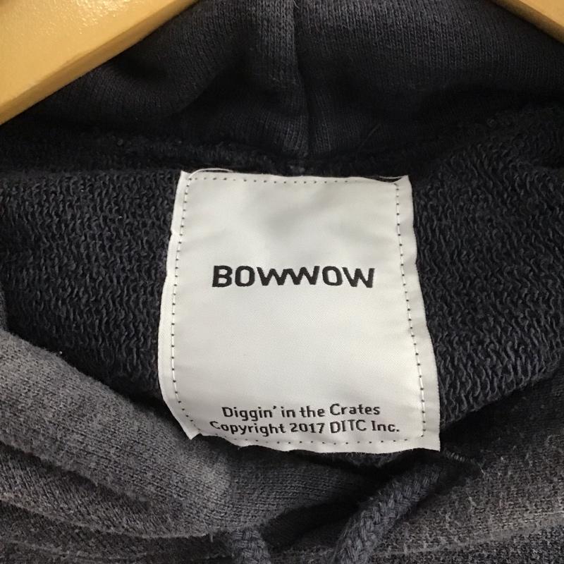 バウワウ Bowwow パーカー 長袖 長袖パーカー プルオーバーパーカー スウェット L ダメージ加工 ダークグレー / ダークグレー /  メンズ USED 古着 中古 10148309