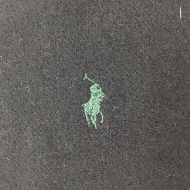 ポロラルフローレン POLO RALPH LAUREN マフラー マフラー フリンジ チェック イタリア製 ワンポイント 黒 / ブラック / X 灰 / グレー /  メンズ USED 古着 中古 10133820