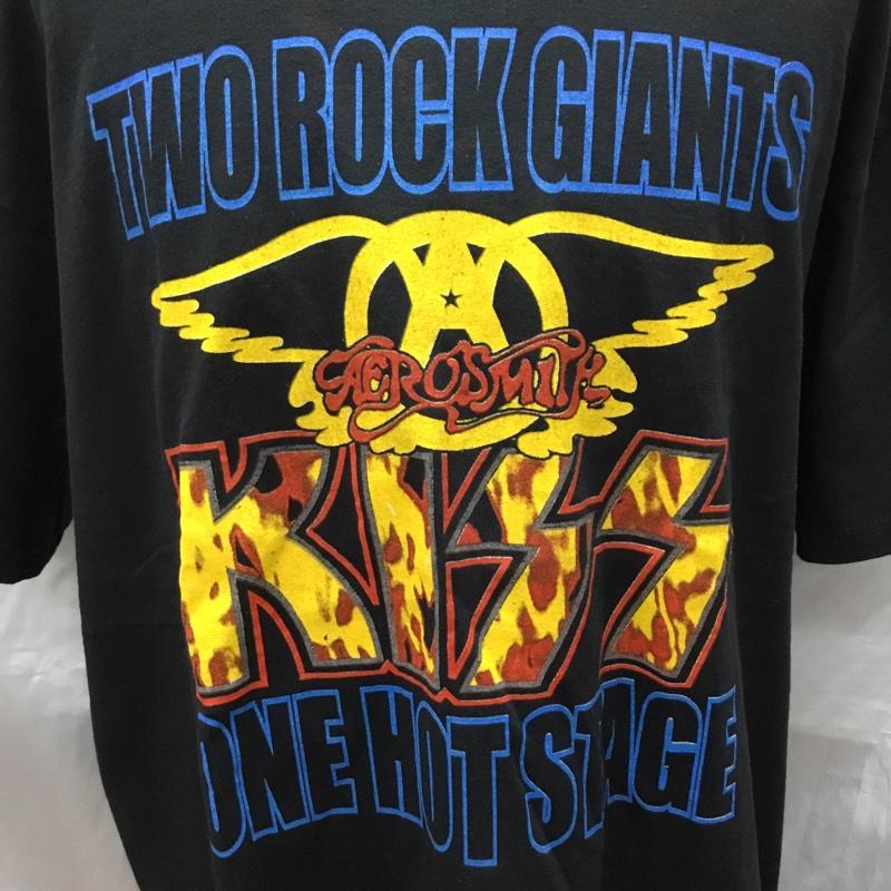 古着 USED Tシャツ 半袖 プリントTシャツ クルーネックカットソー 00s kissvsaerosmithtour XL プリント 黒 / ブラック /  メンズ USED 古着 中古 10119714