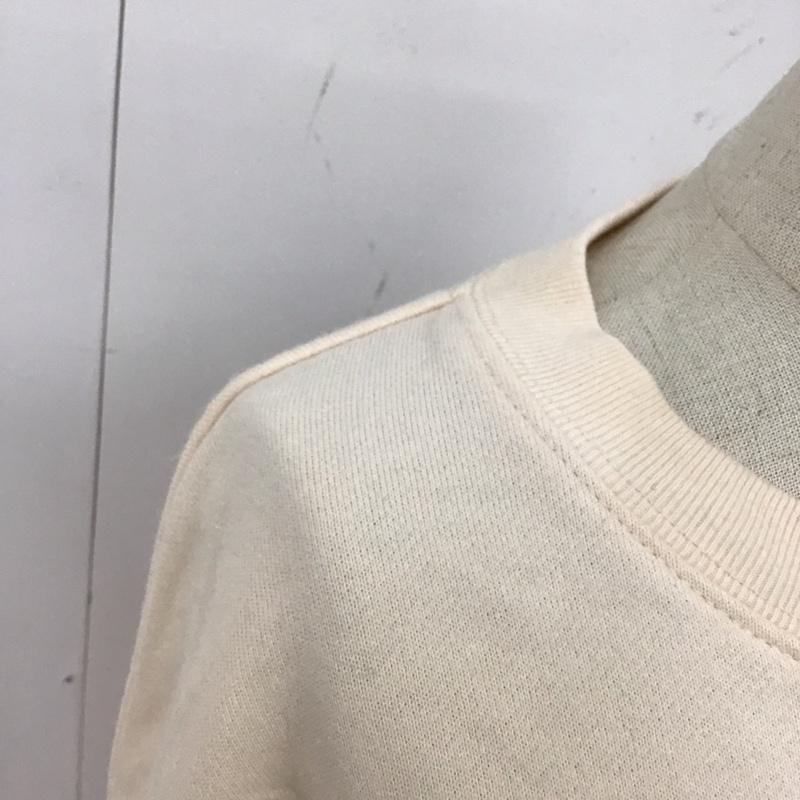 ミルクフェド MILKFED. トレーナー 長袖 ロゴ、文字 X プリント ベージュ / ベージュ /  レディース USED 古着 中古 10120297