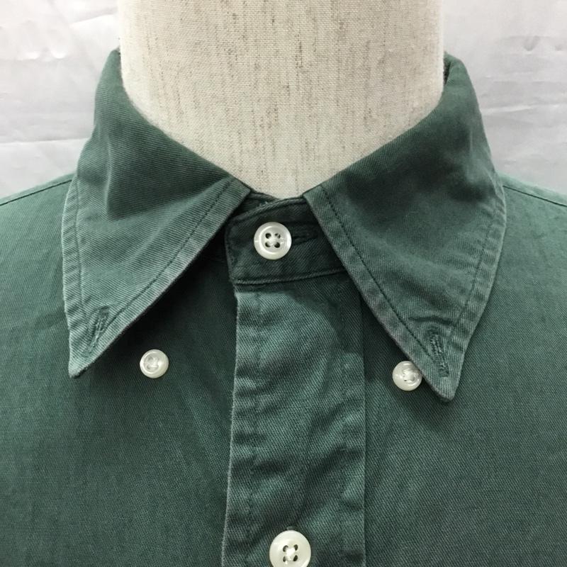 ラルフローレン RALPHLAUREN シャツ、ブラウス 長袖 長袖シャツ カラーシャツ 長袖カットソー ボタンダウンシャツ L ロゴ、文字 緑 / グリーン /  メンズ USED 古着 中古 10114840