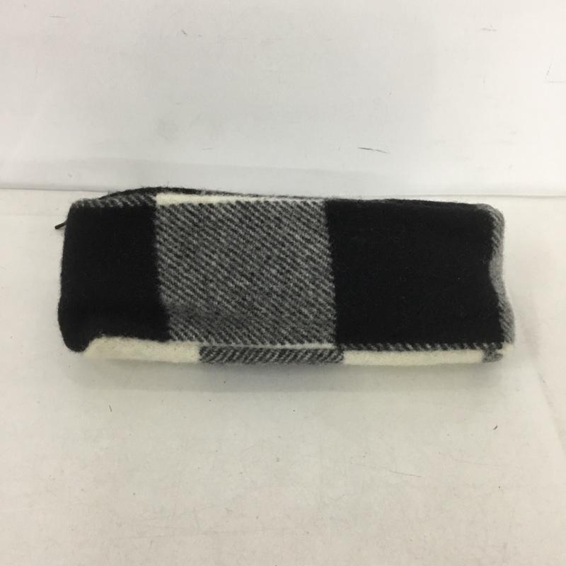 ポーター PORTER ファッション小物 ファッション小物 ペンケース ESSENTIAL DESIGNS チェック ロゴ、文字 白 / ホワイト / X 黒 / ブラック /  メンズ USED 古着 中古 10139077