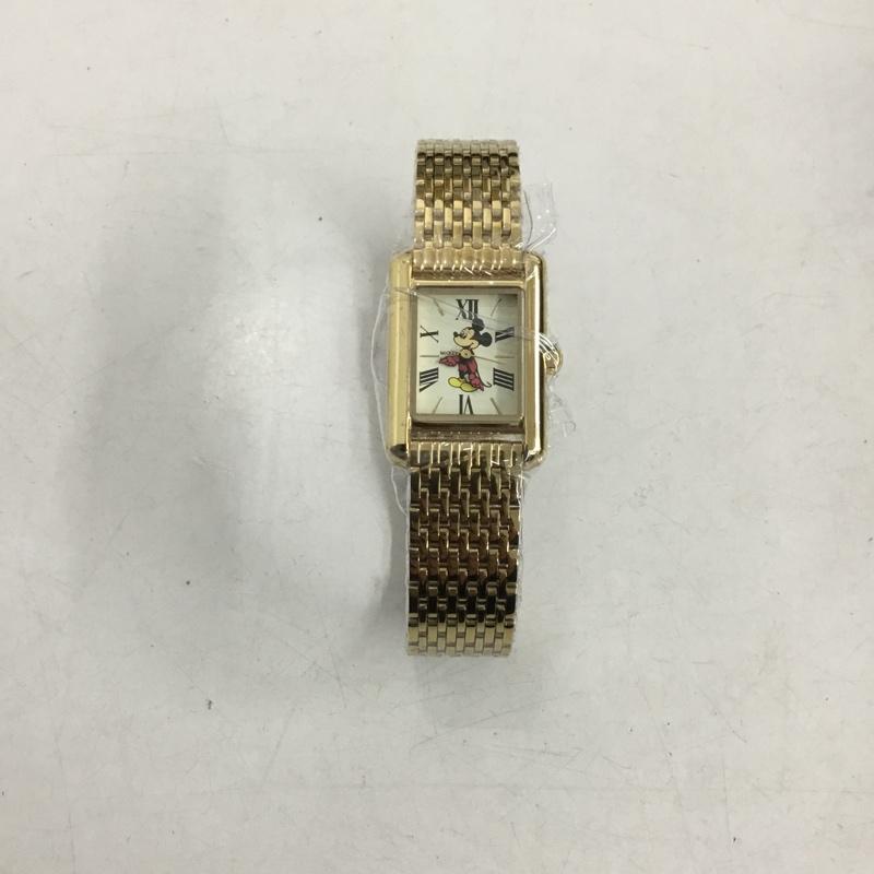 ディズニー Disney 腕時計 アナログ（クォーツ式） MTW-WHT import ミッキーマウス キャラクター 金 / ゴールド /  レディース USED 古着 中古 10145617