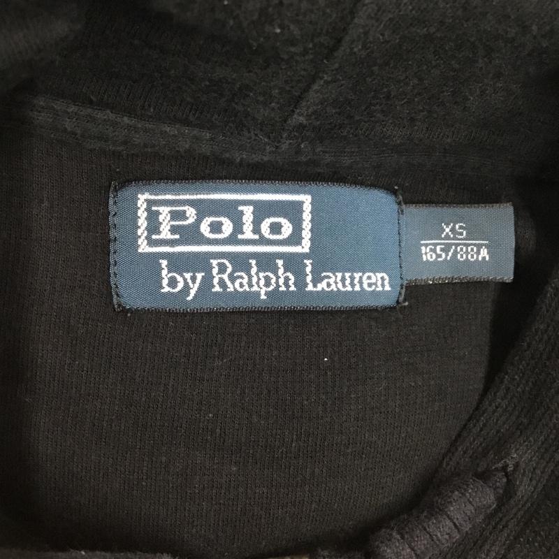 ポロバイラルフローレン Polo by RALPH LAUREN パーカー 長袖 長袖パーカー フード付きパーカー プリントスウェット ジップアップパーカー XS ロゴ、文字 黒 / ブラック /  メンズ USED 古着 中古 10120085