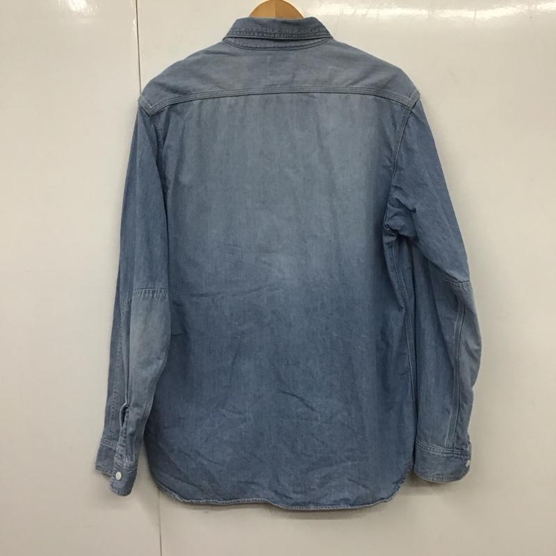 スタンダード カリフォルニア STANDARD CALIFORNIA シャツ、ブラウス 長袖 長袖シャツ 無地シャツ カラーシャツ デニムシャツ L ロゴ、文字 インディゴ / インディゴ /  メンズ USED 古着 中古 10130907