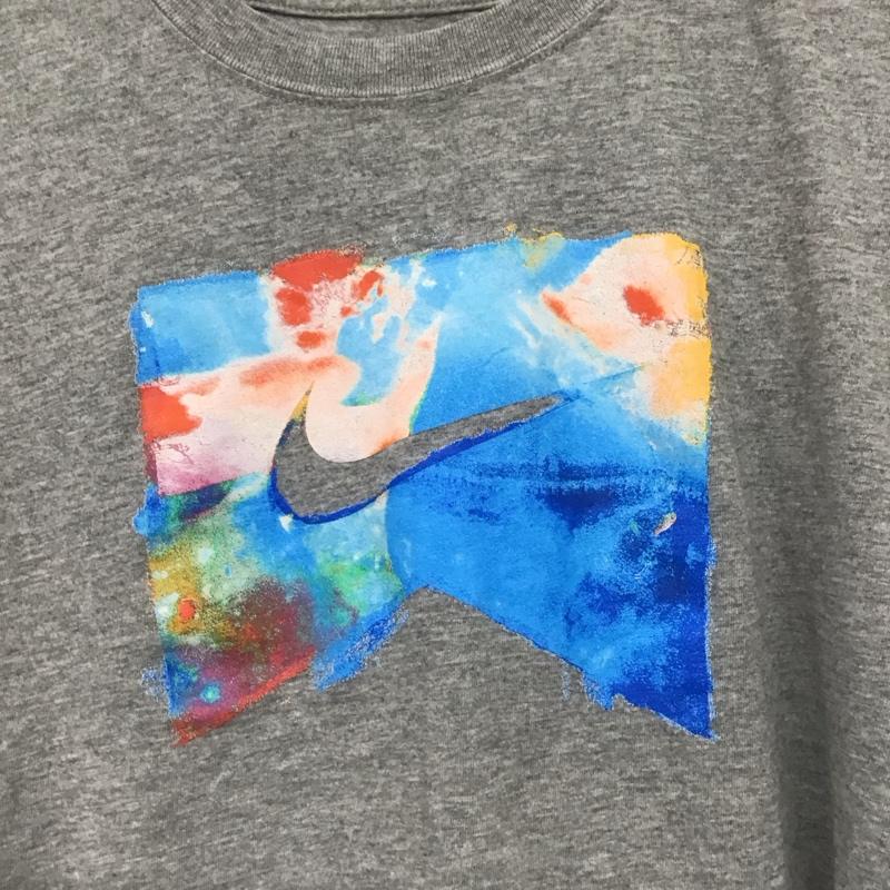 ナイキ NIKE Tシャツ 半袖 半袖カットソー プリントTシャツ クルーネックカットソー pushead XL プリント 灰 / グレー /  メンズ USED 古着 中古 10149735