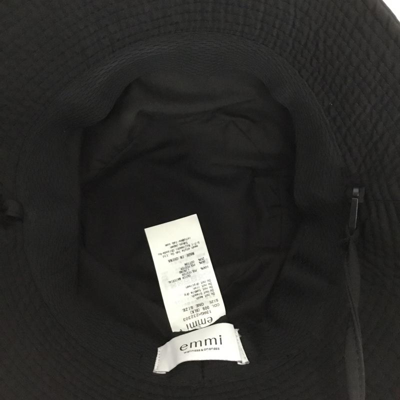 エミ emmi 帽子 ハット 13WGH232303 バケットハット ONE SIZE ロゴ、文字 黒 / ブラック /  レディース USED 古着 中古 10146486