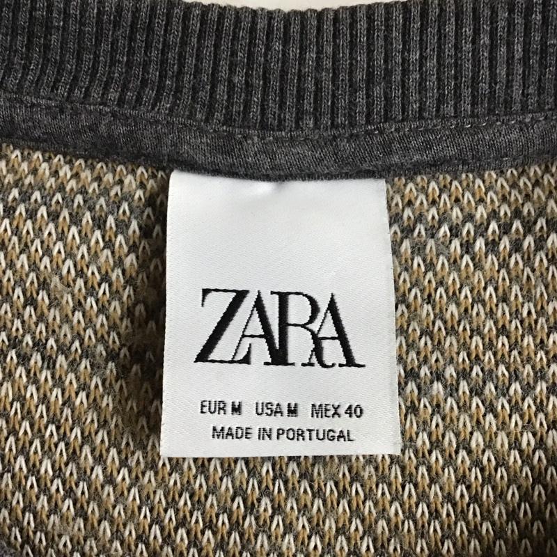 ザラ ZARA ニット、セーター 長袖 長袖ニットカットソー ニット セーター クルーネックニット M プリント マルチカラー / マルチカラー /  メンズ USED 古着 中古 10118308