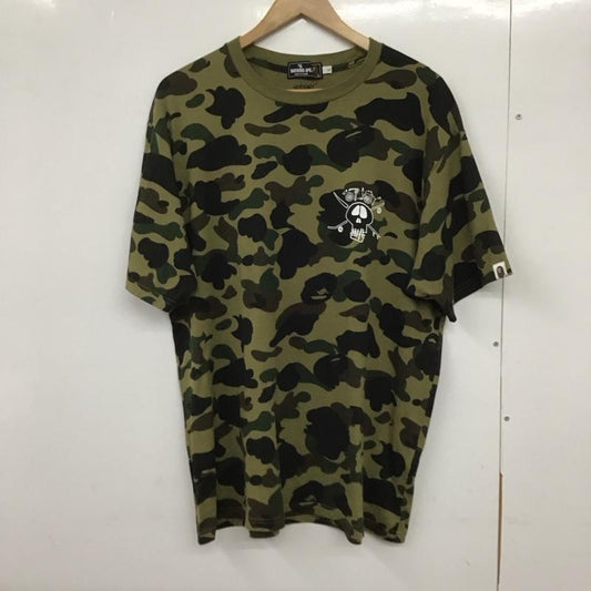 アベイシングエイプ A BATHING APE Tシャツ 半袖 半袖カットソー プリントTシャツ クルーネックカットソー stussy 30周年 L カモフラージュ柄・迷彩 マルチカラー / マルチカラー /  メンズ USED 古着 中古 10132682