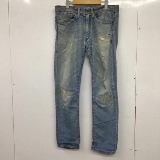 ダブルタップス WTAPS パンツ デニム、ジーンズ デニムパンツ スリムパンツ カジュアルパンツ L ロゴ、文字 橙 / オレンジ /  メンズ USED 古着 中古 10139768