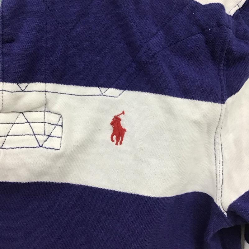 ポロラルフローレン POLO RALPH LAUREN ポロシャツ 長袖 長袖ポロシャツ 長袖カットソー カラーシャツ XS ボーダー柄 白 / ホワイト / X 青 / ブルー /  メンズ USED 古着 中古 10150884