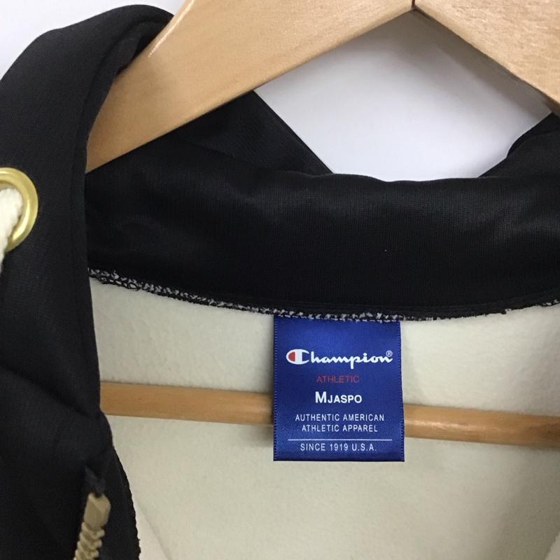 チャンピオン Champion パーカー 長袖 ジップアップパーカー 長袖パーカー カジュアルジャケット M ロゴ、文字 黒 / ブラック /  メンズ USED 古着 中古 10131527
