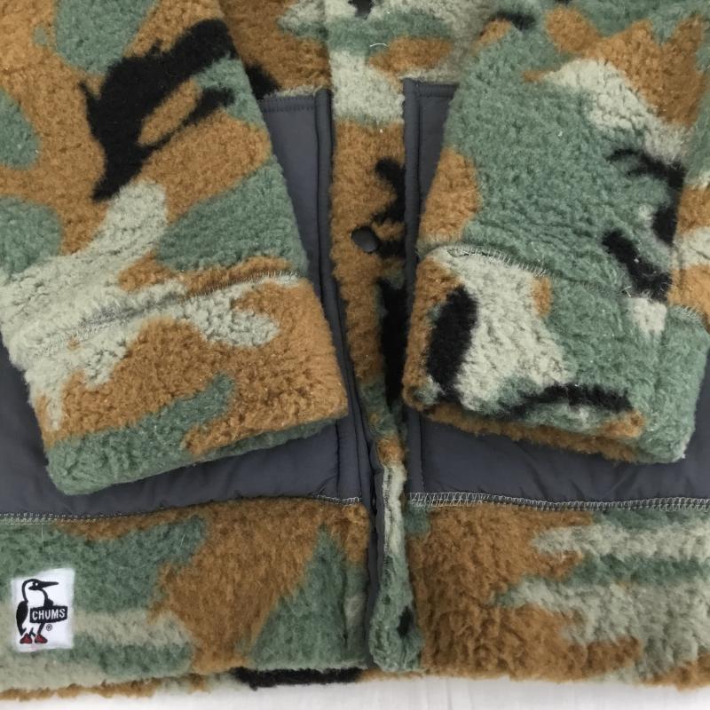 チャムス CHUMS ジャケット、上着 ジャケット、ブレザー CH04-1044 ボアフリースジャケット S カモフラージュ柄・迷彩 黒 / ブラック / X 茶 / ブラウン / X カーキ / カーキ /  メンズ USED 古着 中古 10138374