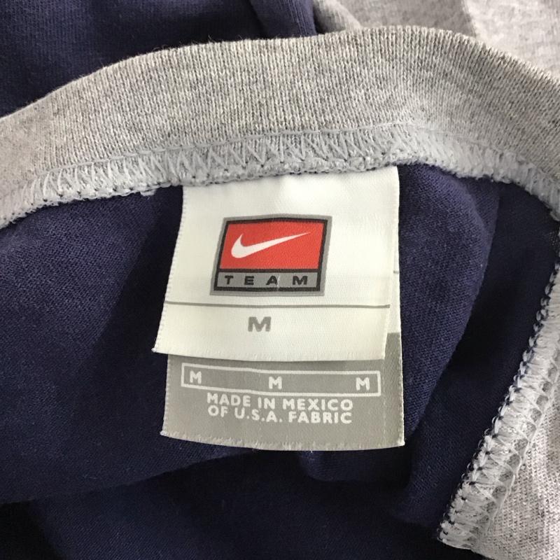 ナイキ NIKE Tシャツ 半袖 半袖カットソー プリントTシャツ クルーネックカットソー スポーツウェア M ロゴ、文字 灰 / グレー / X 紺 / ネイビー /  メンズ USED 古着 中古 10111143