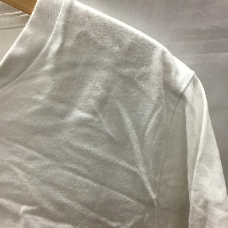 ナノユニバース nano・universe Tシャツ 半袖 672-0124096 オーガニックコットン M プリント 白 / ホワイト / X 紫 / パープル /  メンズ USED 古着 中古 10119329