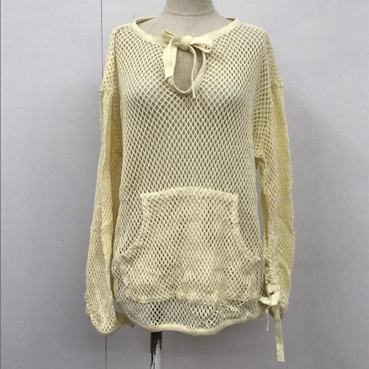 マウジー MOUSSY カットソー 長袖 010GST80-0970 メッシュ スキッパー コットン FREE 無地 アイボリー / アイボリー /  レディース USED 古着 中古 10109023