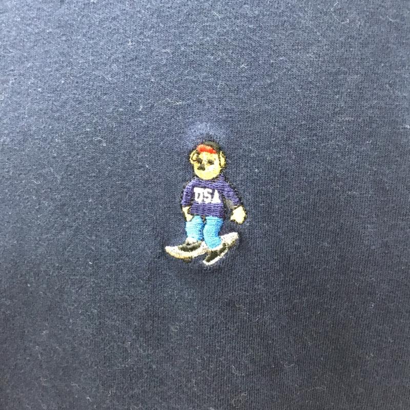フリークスストア FREAK S STORE Tシャツ 半袖 FS-ST-01 クマ 刺繍 クルーネック L ワンポイント 紺 / ネイビー /  メンズ USED 古着 中古 10120992