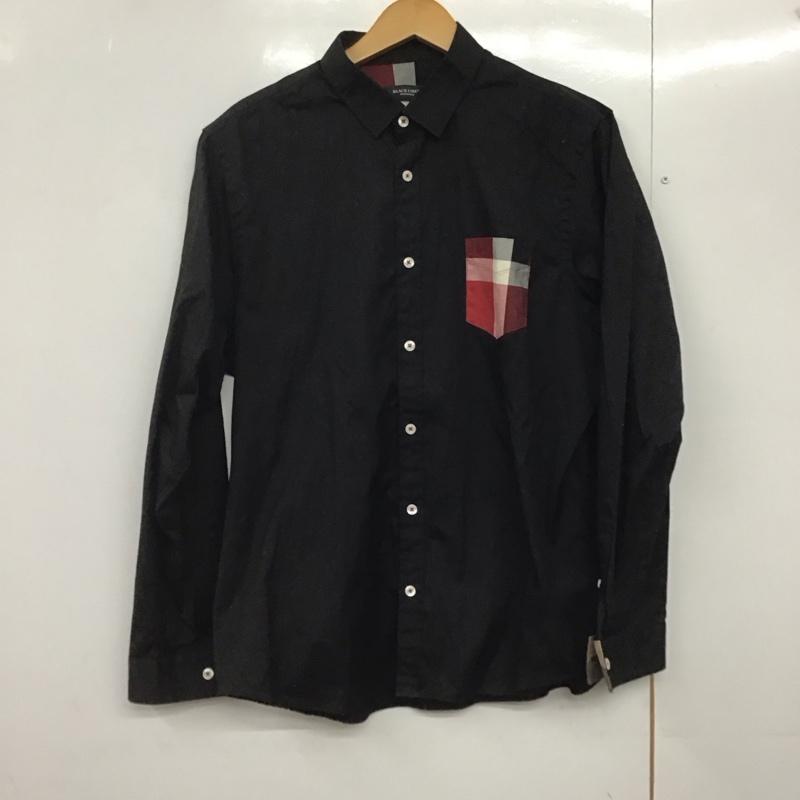 ブラックレーベルクレストブリッジ BLACK LABEL CRESTBRIDGE シャツ、ブラウス 長袖 長袖シャツ 無地シャツ カラーシャツ 4 無地 X チェック 黒 / ブラック /  メンズ USED 古着 中古 10144610