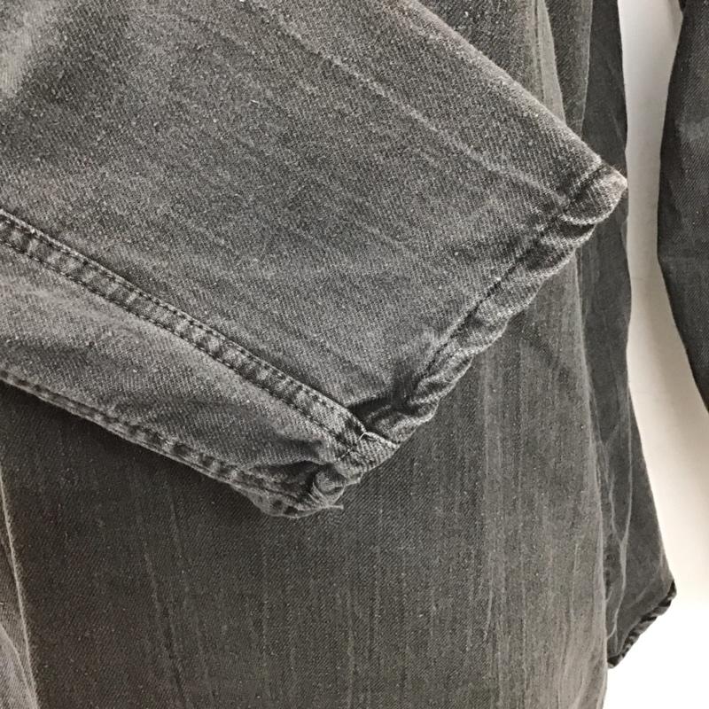 古着 USED カットソー 長袖 ロシア軍 スリーピングシャツ 長袖カットソー 無地 黒 / ブラック /  メンズ USED 古着 中古 10120313