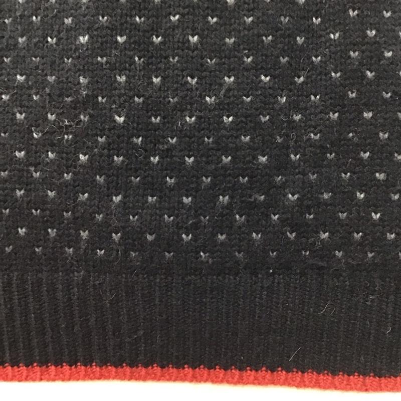 ブルックスブラザーズ BROOKS BROTHERS ニット、セーター 長袖 長袖ニットカットソー ニット セーター クルージップアップネックニット S 総柄 黒 / ブラック / X 灰 / グレー /  メンズ USED 古着 中古 10113244