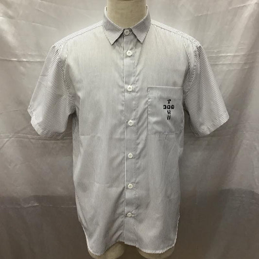 ドッグタウン DOGTOWN シャツ、ブラウス 半袖 半袖シャツ カラーシャツ 半袖カットソー ストライプシャツ L ストライプ 白 / ホワイト /  メンズ USED 古着 中古 10114386