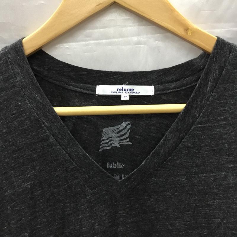 レリュームジャーナルスタンダード relume Journal Standard Tシャツ 半袖 10-071-464-0050-1-0 Vネック XS 無地 黒 / ブラック /  メンズ USED 古着 中古 10117771