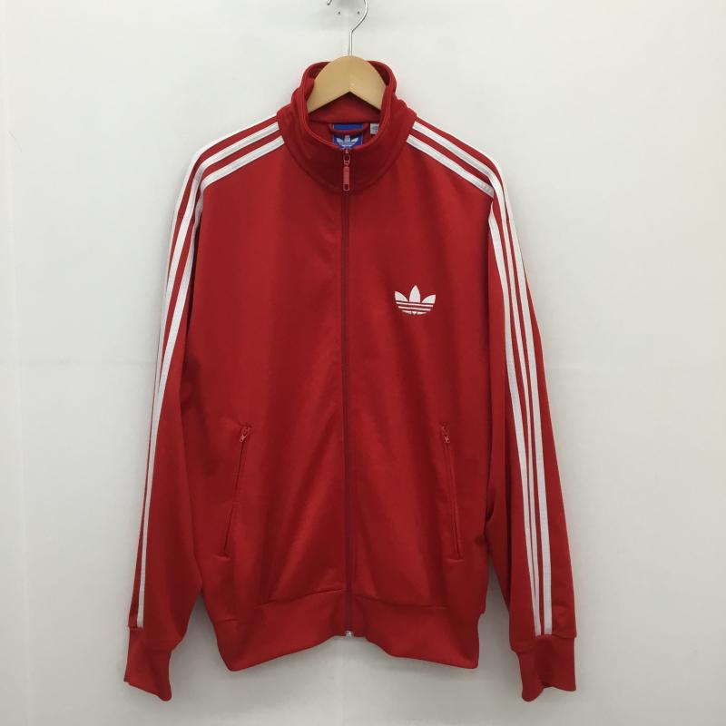 アディダス adidas ジャケット、上着 ジャケット、ブレザー adidas トラックジャケット　E14648 L ロゴ、文字 X 刺繍 赤 / レッド / X 白 / ホワイト /  メンズ USED 古着 中古 10129896
