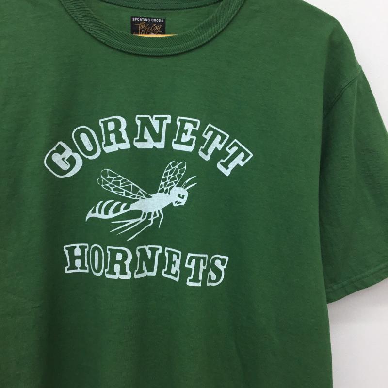 ザリアルマッコイズ THE REAL McCOY S Tシャツ 半袖 HORNETS TEE 40 ロゴ、文字 緑 / グリーン /  メンズ USED 古着 中古 10150950