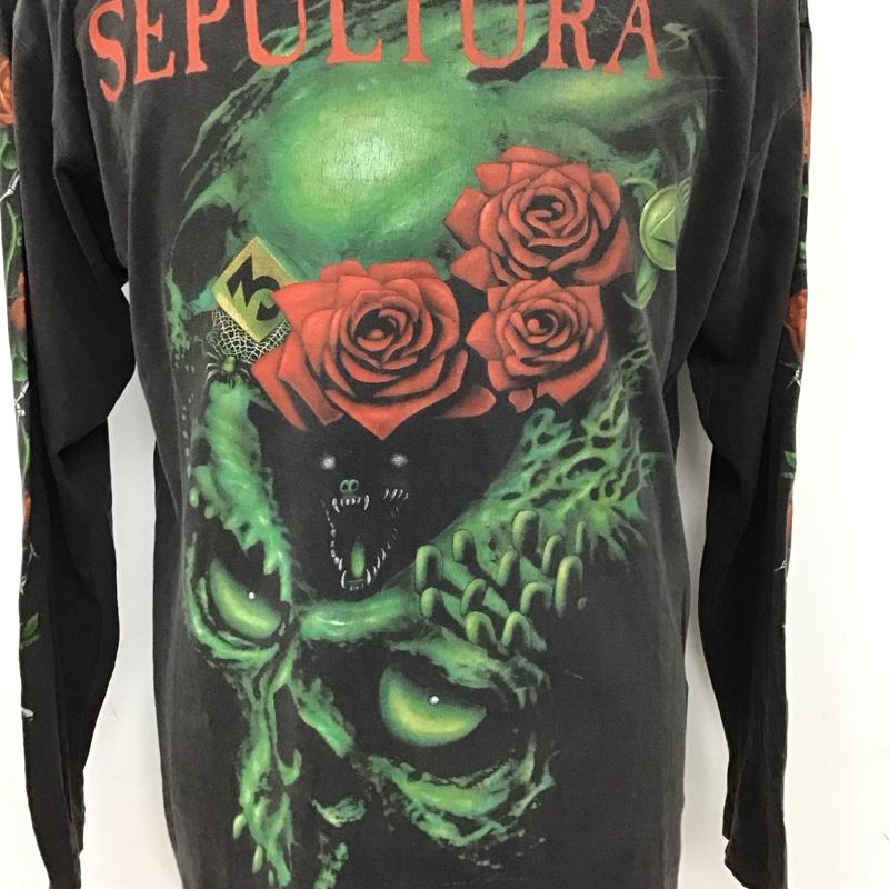 古着 USED Tシャツ 長袖 SEPULTURA セパルトゥラ バンドT ロンT L プリント 黒 / ブラック /  メンズ USED 古着 中古 10114740