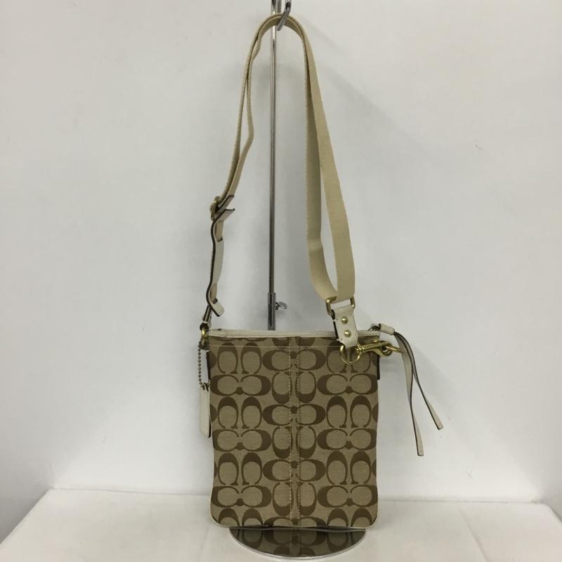 コーチ COACH ショルダーバッグ ショルダーバッグ 41542 シグネチャー ロゴ、文字 ベージュ / ベージュ / X 白 / ホワイト /  レディース USED 古着 中古 10131804
