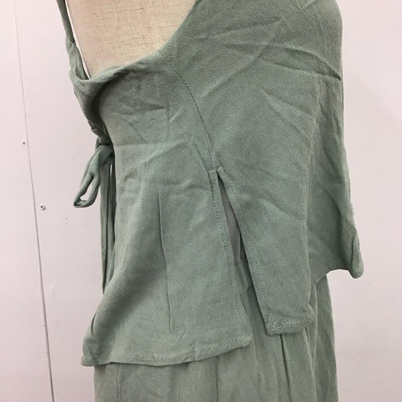 ザラ ZARA ワンピース ロングスカート 5149 031 512 サイドスリット ノースリーブ XS 無地 薄緑 / ライトグリーン /  レディース USED 古着 中古 10122549