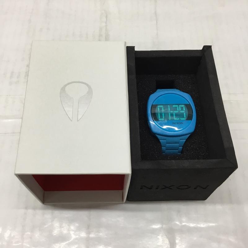 ニクソン NIXON 腕時計 デジタル DASH 箱有 ロゴ、文字 水色 / ライトブルー /  レディース USED 古着 中古 10113823