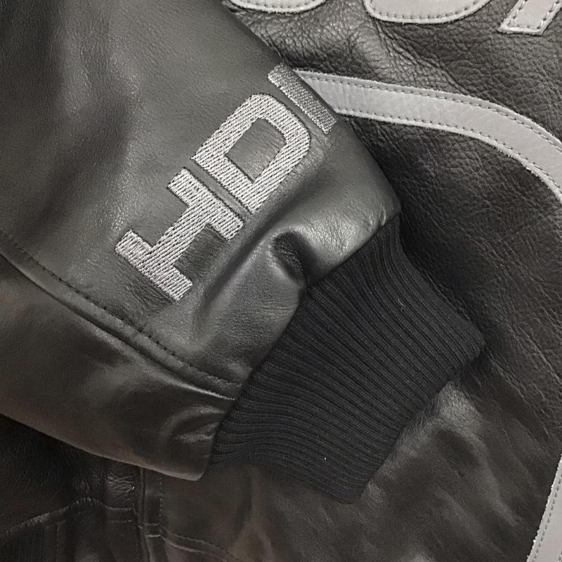 ハーレーダビッドソン Harley-Davidson ジャケット、上着 ジャケット、ブレザー 97008-24vm/000l JacketLeatherBlackBeauty レザージャケット L ロゴ、文字 黒 / ブラック /  メンズ USED 古着 中古 10137832