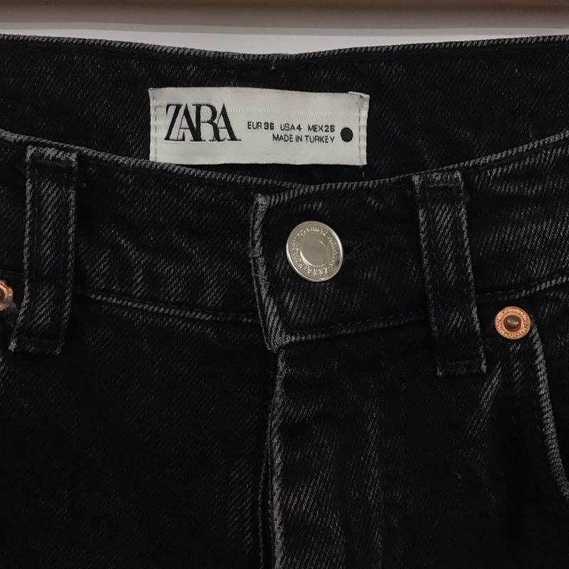ザラ ZARA パンツ デニム、ジーンズ デニムパンツ スリムパンツ ストレッチパンツ ジーンズ 36 無地 黒 / ブラック /  レディース USED 古着 中古 10117411
