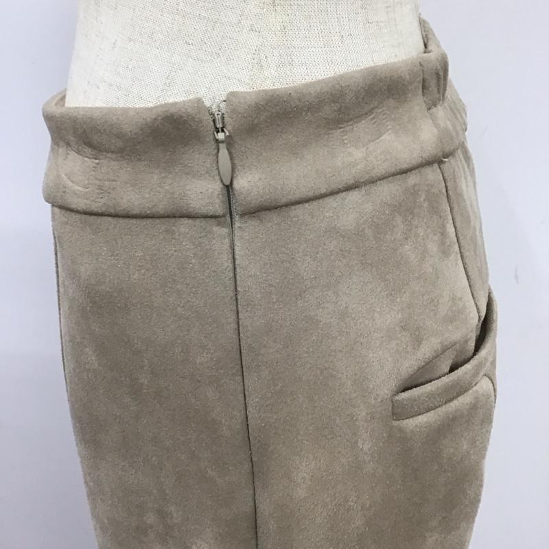 ムルーア MURUA パンツ スラックス 012060700101-04 バックスリットスウェードパンツ フレアパンツ センタータック スウェードパンツ FREE 無地 ベージュ / ベージュ /  レディース USED 古着 中古 10111165
