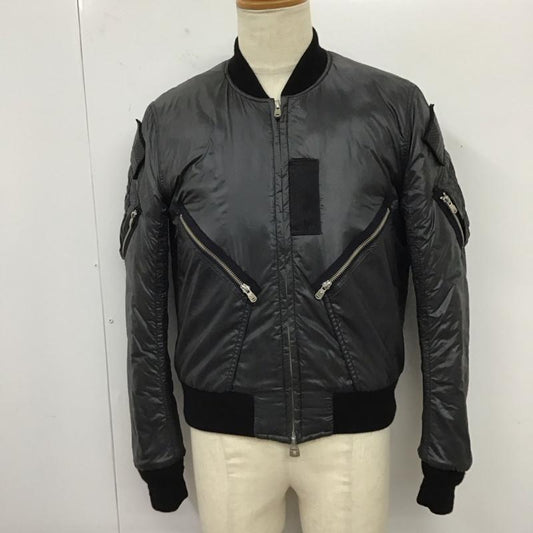 ソロイスト the soloist ジャケット、上着 ジャンパー、ブルゾン 0021aw17 MA-1 フライトボンバージャケット ジップアップジャケット 48 無地 黒 / ブラック /  メンズ USED 古着 中古 10119530