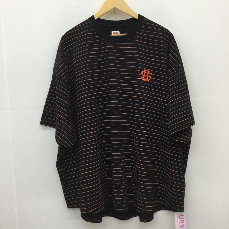 シーシー SEE SEE Tシャツ 半袖 L ボーダー柄 黒 / ブラック /  メンズ USED 古着 中古 10110359