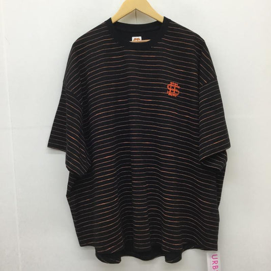 シーシー SEE SEE Tシャツ 半袖 L ボーダー柄 黒 / ブラック /  メンズ USED 古着 中古 10110359