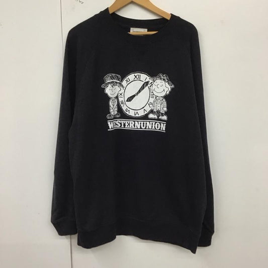 ヘッドグーニー HEADGOONIE トレーナー 長袖 長袖トレーナー スウェット クルーネック プルオーバー XXL プリント 紺 / ネイビー /  メンズ USED 古着 中古 10129291