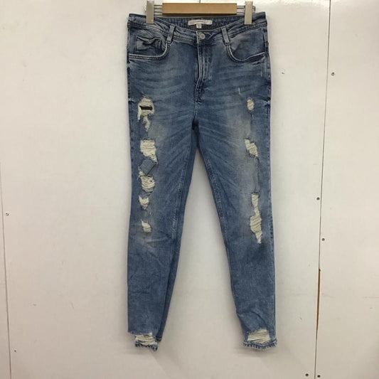ザラ ZARA パンツ デニム、ジーンズ デニムパンツ スリムパンツ カジュアルパンツ ストレッチパンツ 38 ダメージ加工 インディゴ / インディゴ /  レディース USED 古着 中古 10135430
