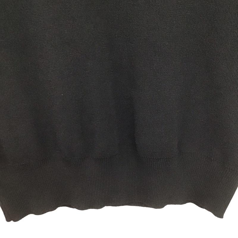 インデックス index カットソー 半袖 半袖ニットカットソー クルーネック セーター M 無地 黒 / ブラック /  レディース USED 古着 中古 10146668
