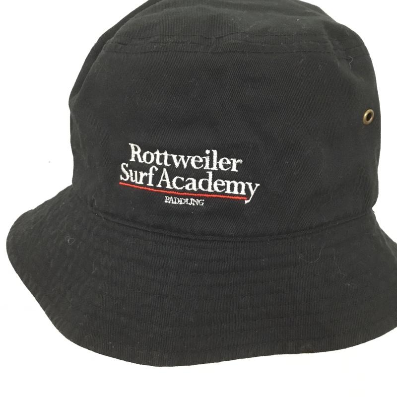 ロットワイラー ROTTWEILER 帽子 ハット RW26S0734 SURF ACADEMY HAT バケットハット ONE SIZE ロゴ、文字 黒 / ブラック /  メンズ USED 古着 中古 10150538