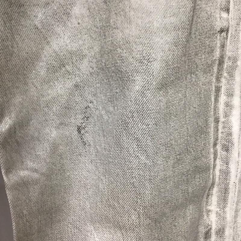 ザラ ZARA パンツ デニム、ジーンズ デニムパンツ ワイドパンツ カジュアルパンツ 36インチ 無地 白 / ホワイト / X 銀 / シルバー /  レディース USED 古着 中古 10145425