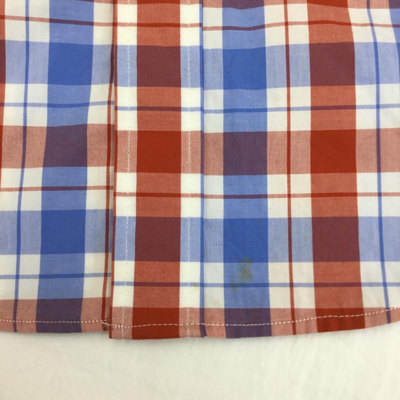 アベイシングエイプ A BATHING APE シャツ、ブラウス 半袖 S チェック 白 / ホワイト / X 赤 / レッド / X 水色 / ライトブルー /  メンズ USED 古着 中古 10127965