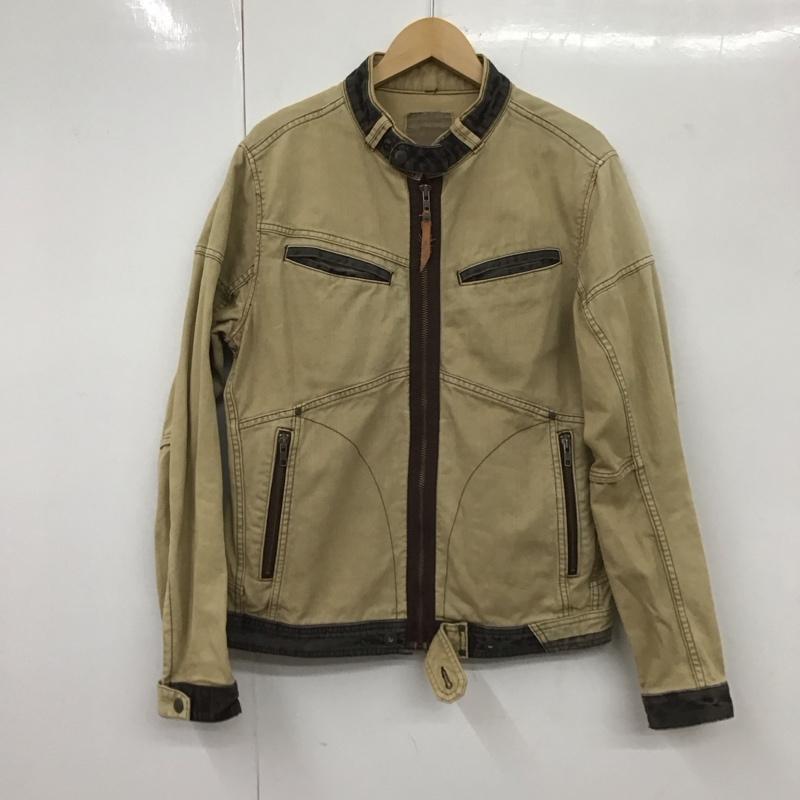 古着 USED ジャケット、上着 ジャンパー、ブルゾン ジップアップジャケット ジャンパー ジャケット カジュアルジャケット アウター L 無地 ベージュ / ベージュ /  メンズ USED 古着 中古 10108692